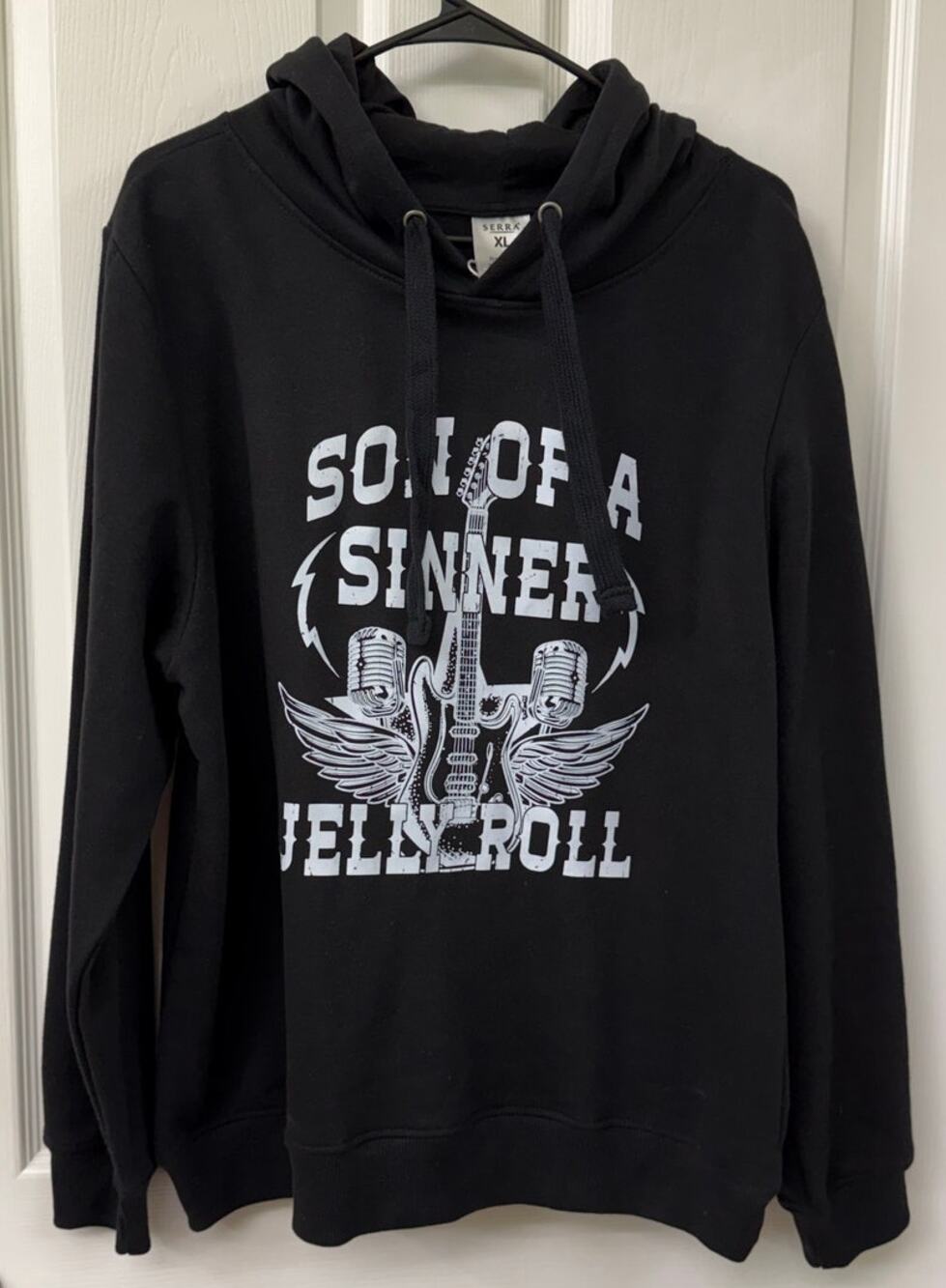 Jelly Roll Women's XL black hoodie Son of the Sinner Serra brand 70% Cotton rock